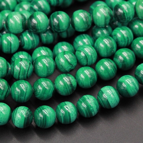 Natural malachite best sale beads