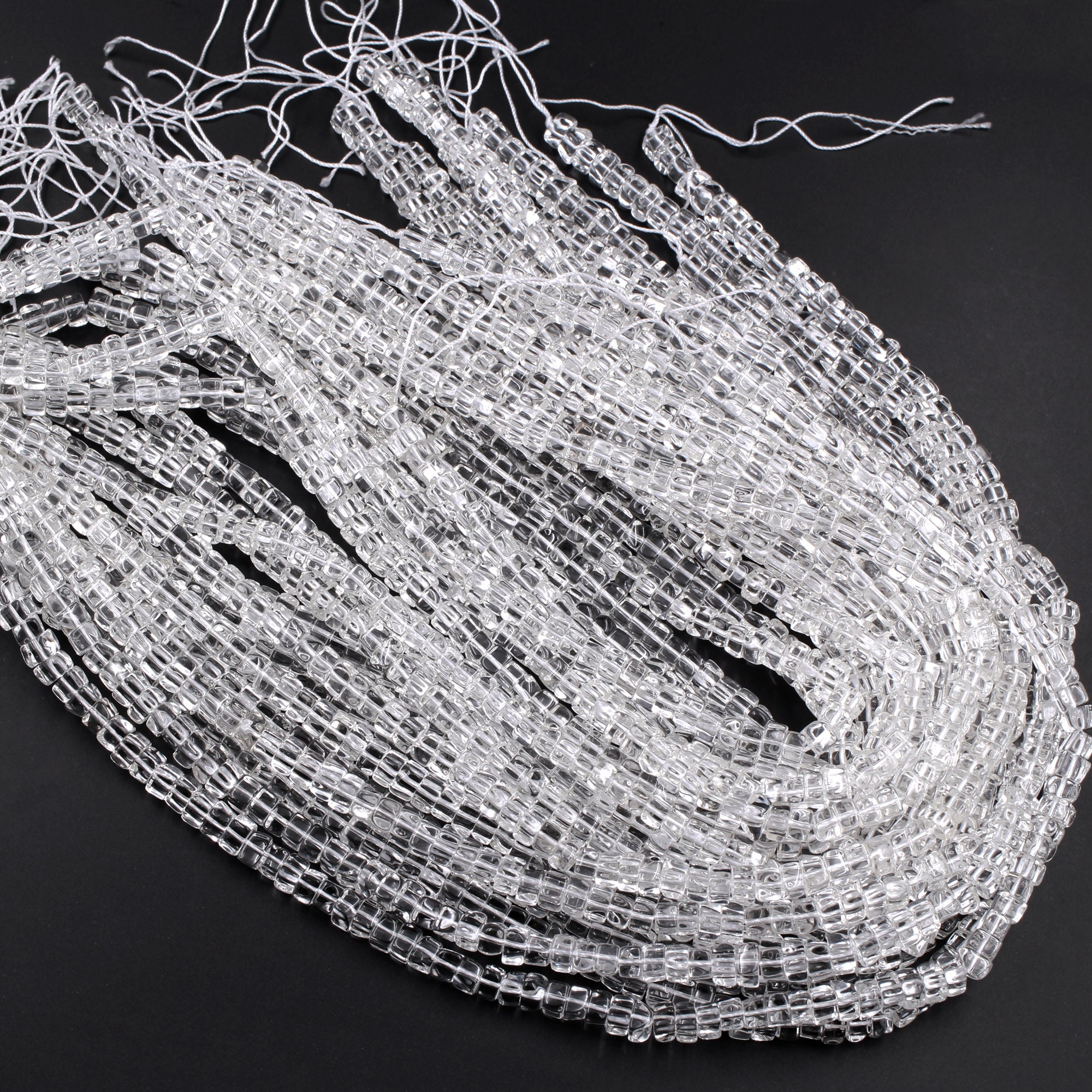 Natural Rock Quartz Hand Carved Leaf Gemstone Beads 15.5