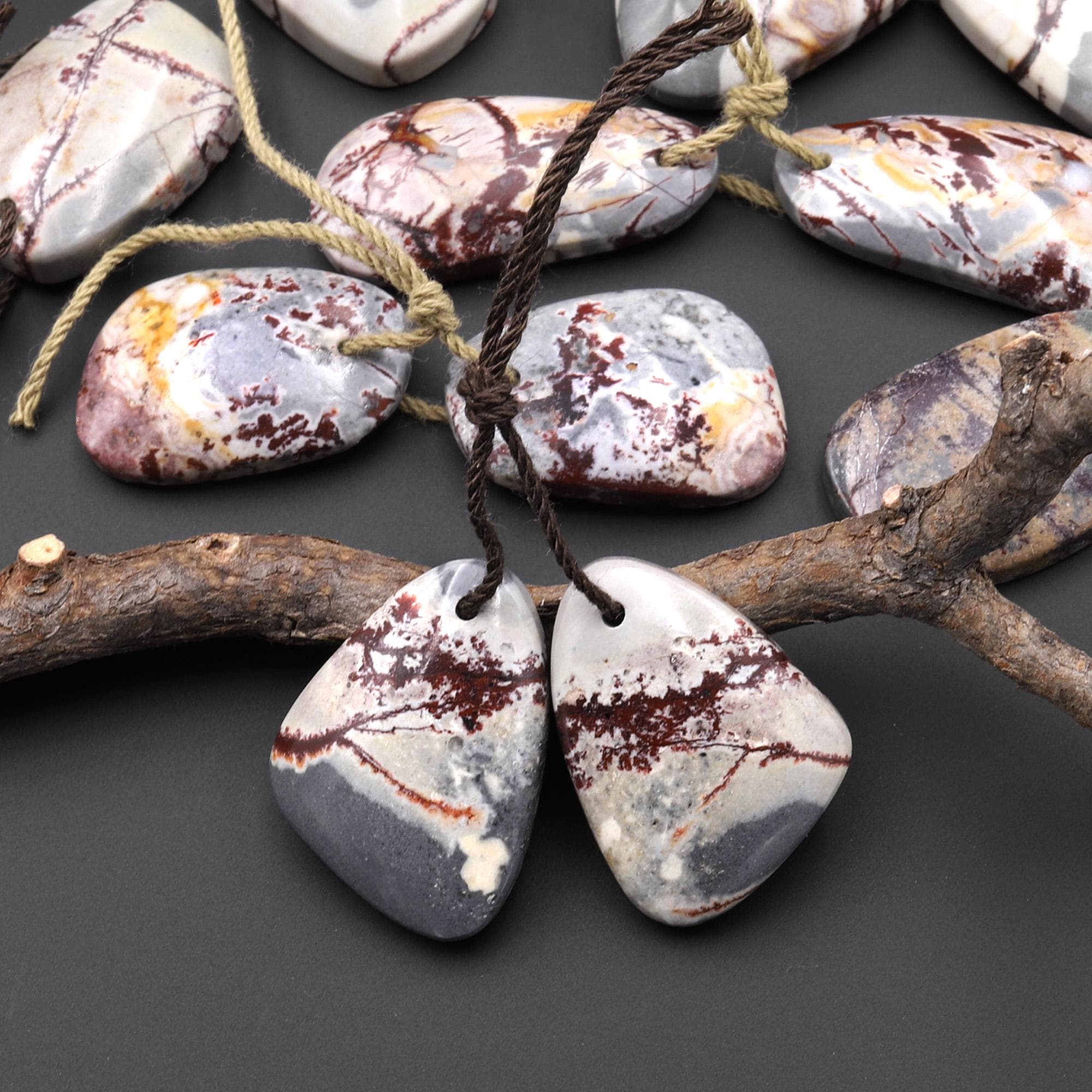 Natural Sonora Dendritic Rhyolite Jasper Freeform Organic Shape