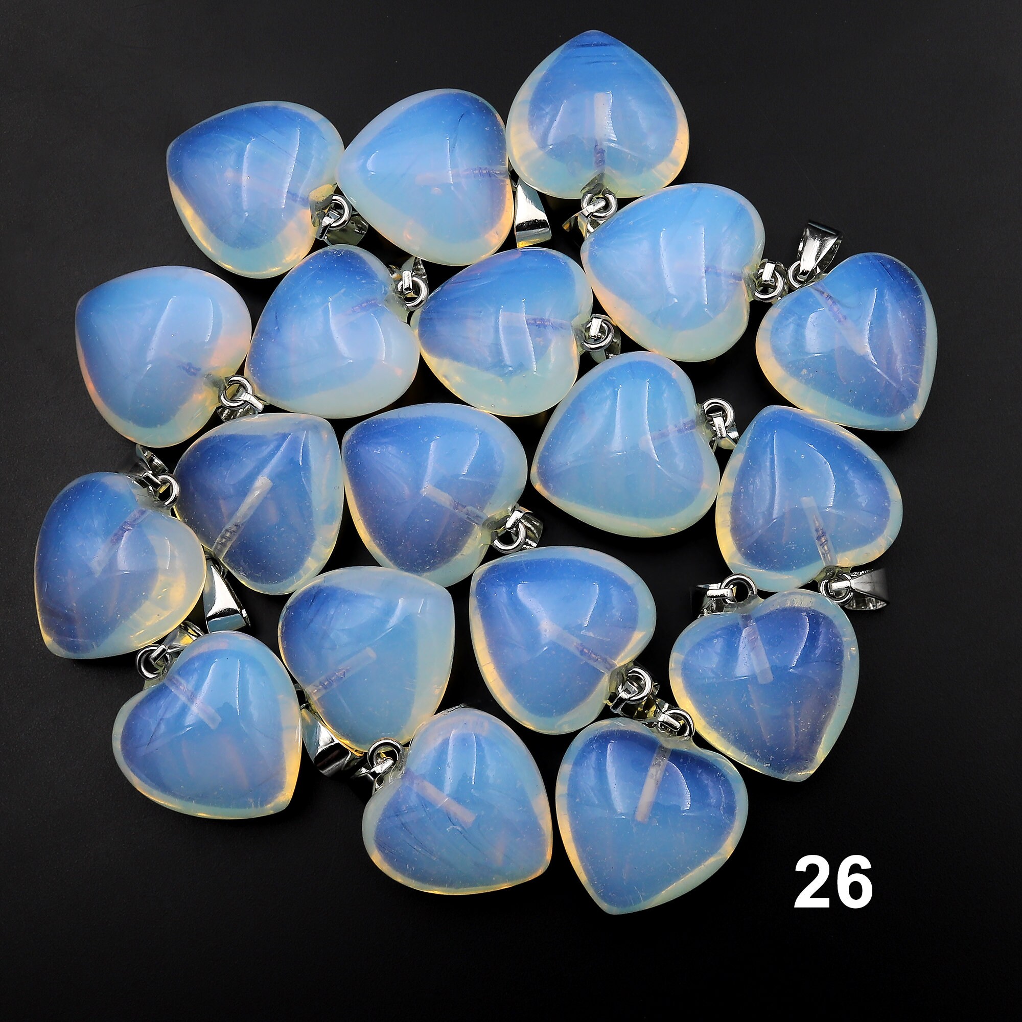 Herz-Anhänger Halskette Aus Naturstein – Rosenquarz, Türkis, Amethyst & Mehr – Für Damen, 20mm