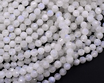 AAマイクロファセットレインボームーンストーン3mm 4mm 6mm 8mm