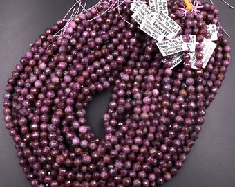 Perle Rotonde Sfaccettate Di Quarzo Rubino: 3-3,5 Mm, Filo Da 12,5 Pollici - Foto 10