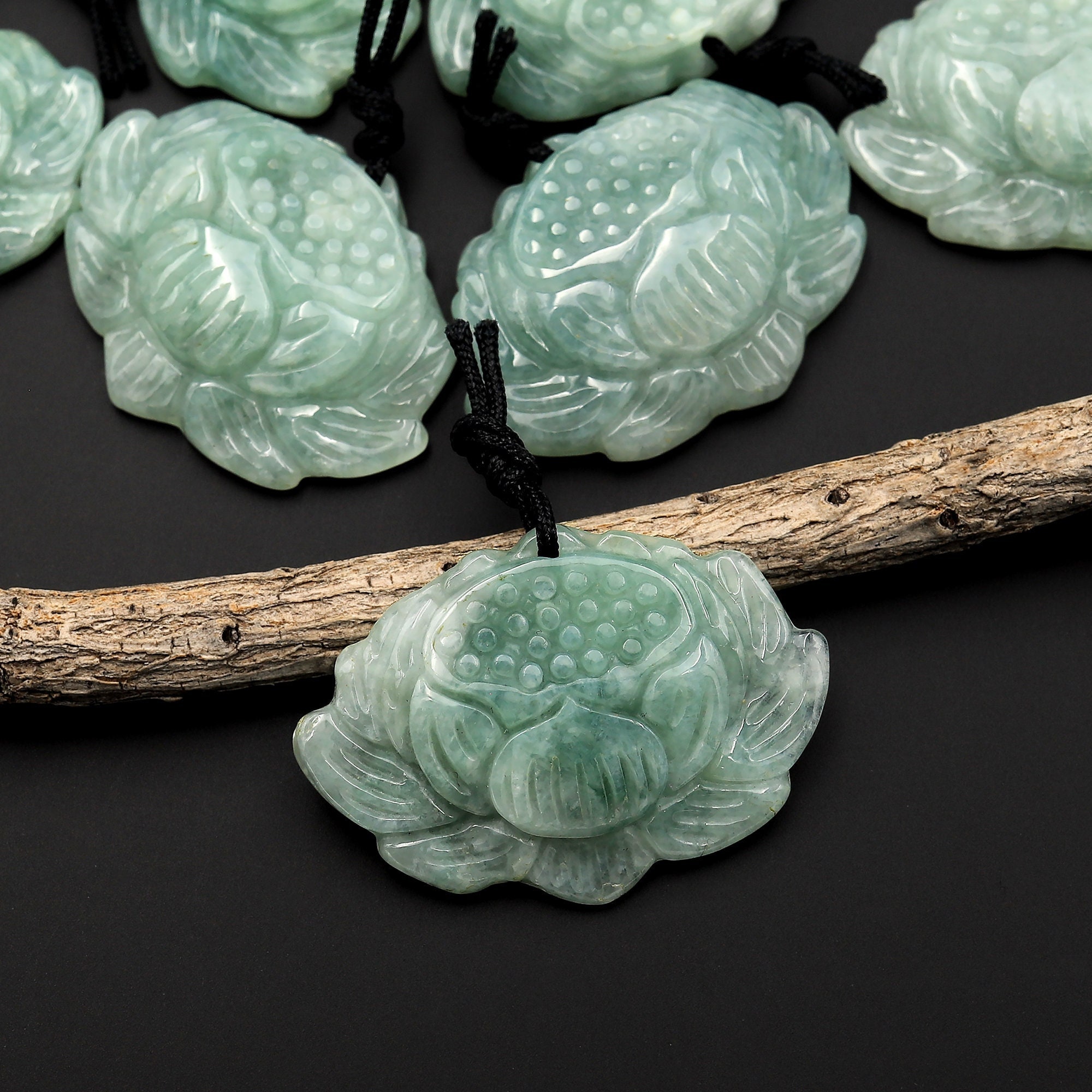 翡翠彫刻の花 - Etsy 日本