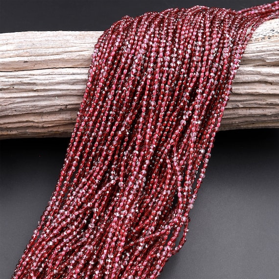 Natural Red Garnet 3mm 4mm 6mm 8mm 10mm 12mm 14mm Round Beads