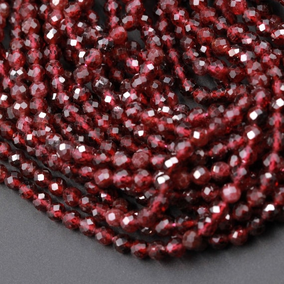 Garnet beads on sale