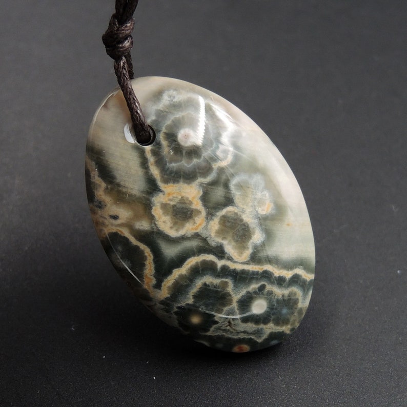 red Dragon Veins Agate Pendant stone Unique orange EA609
