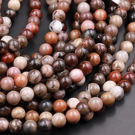 Matte Petrified Wood Big Bead Bracelet - 18mm-Wholesale