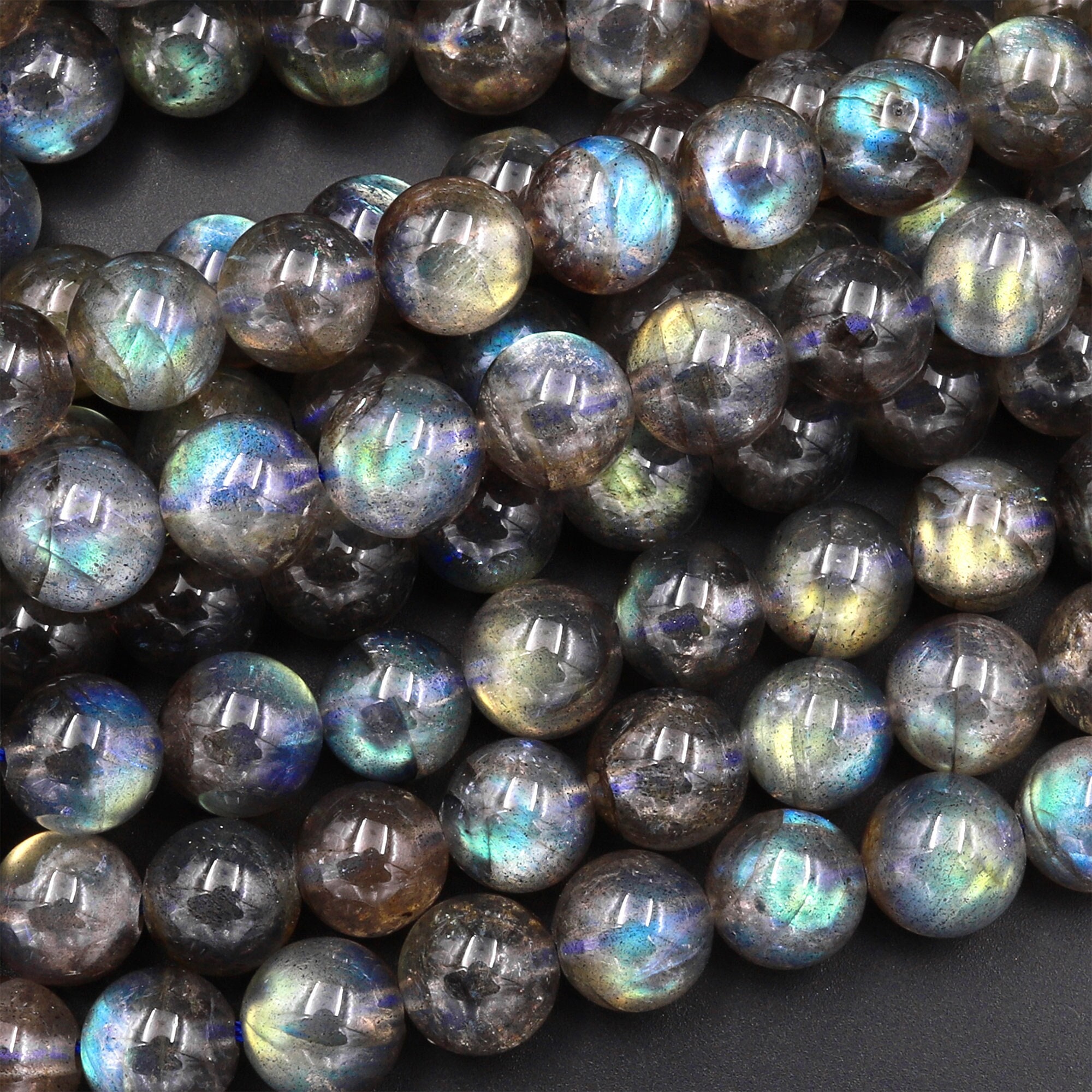 48pcs glass beads round coin shape beads strings for bracelets