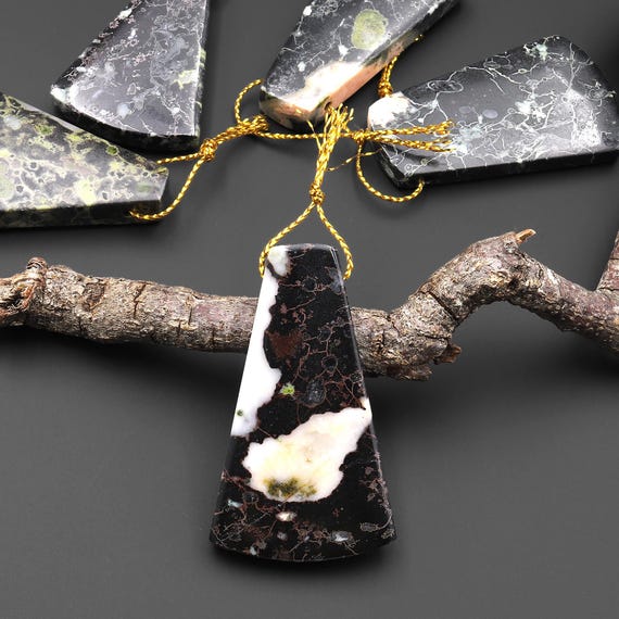 Natural Cherry Blossom Jasper Aka Flower Jasper Side Drilled