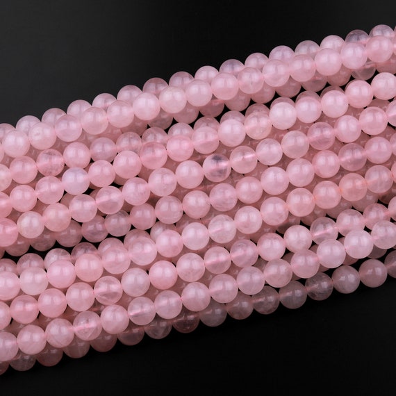 Faceted Natural Pink Rose Quartz Beads Gemstone Heart From Madagascar 15.5