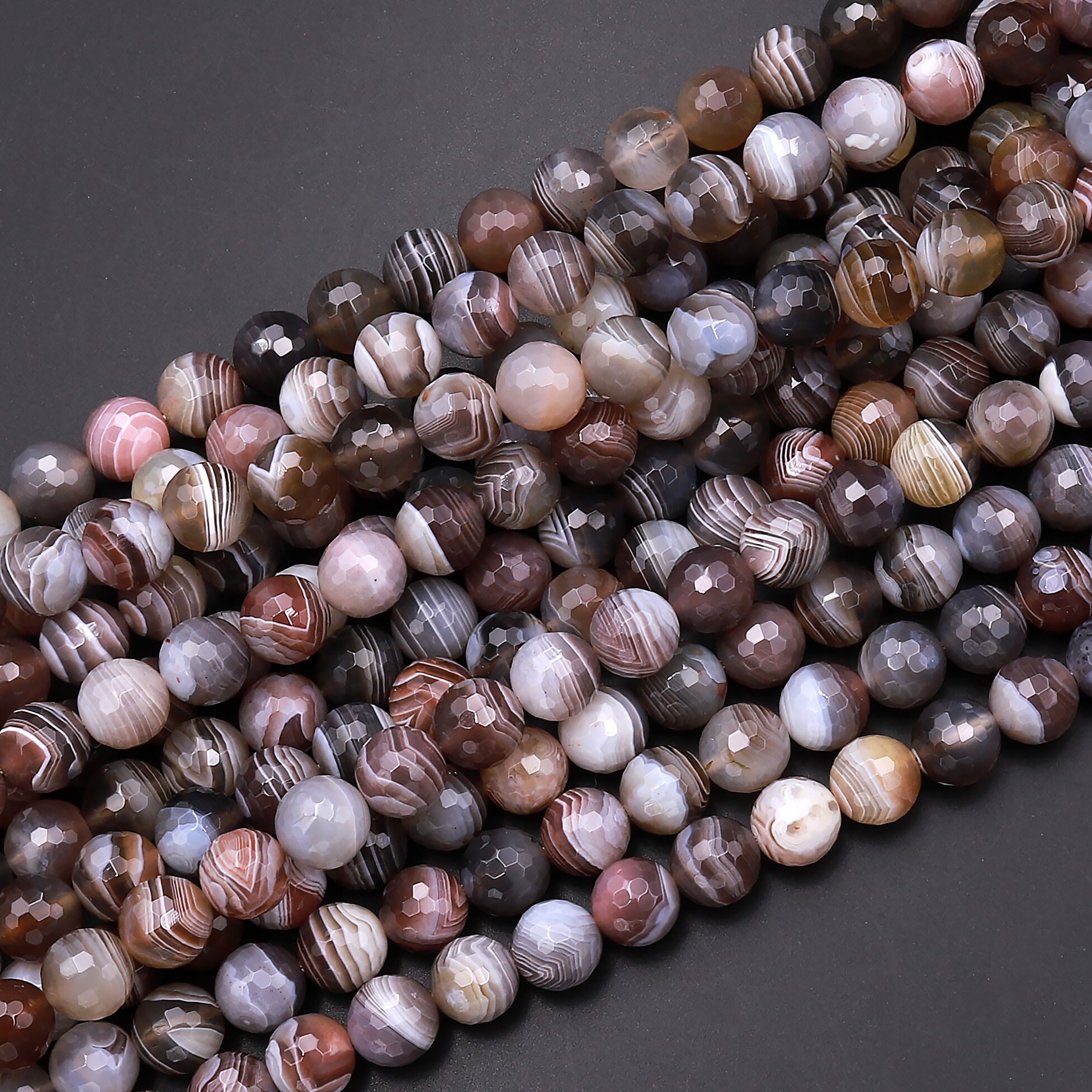 Matte Botswana Agate Beads 4mm 6mm 8mm 10mm 12mm Round Beads 15.5