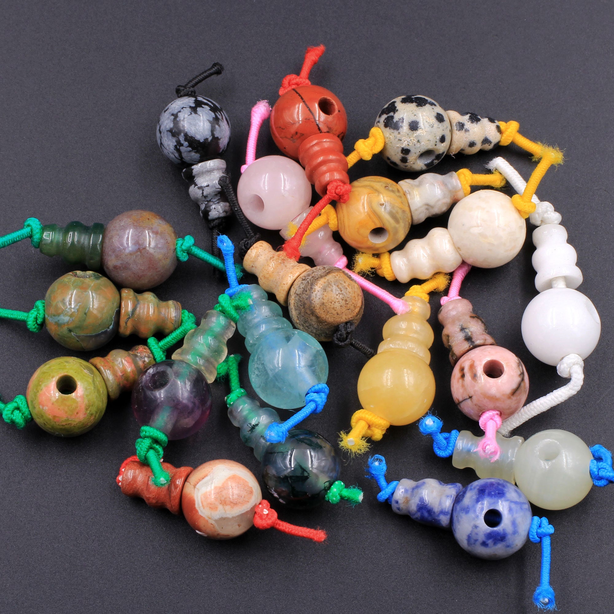 50pc Colorful Glass Star Dangle Pendants Mini Charms Alloy Large Hole Beads  26mm
