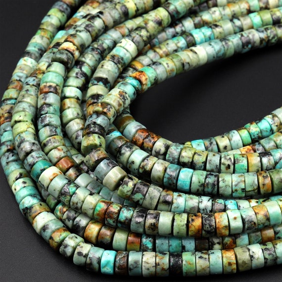 Multi-Color Turquoise Heishi Beads 16" Gemstrones 4mm 6mm 8mm 10mm Multi-Color Turquoise Heishi Beads 16" Gemstrones 4mm 6mm 8mm 10mm