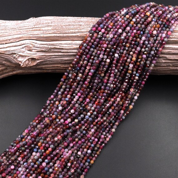 Perlina Di Pietra Preziosa Rotonda Sfaccettata Di Giada Rubino - Foto 8