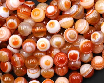 Sardonyx naranja natural AAA, cuentas redondas lisas de 10 mm, hilo de 15,5"