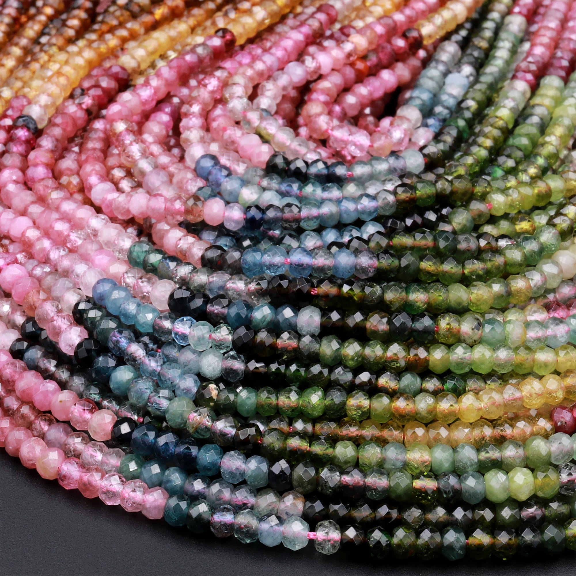 AAA Natural Multicolor Watermelon Tourmaline Micro Faceted