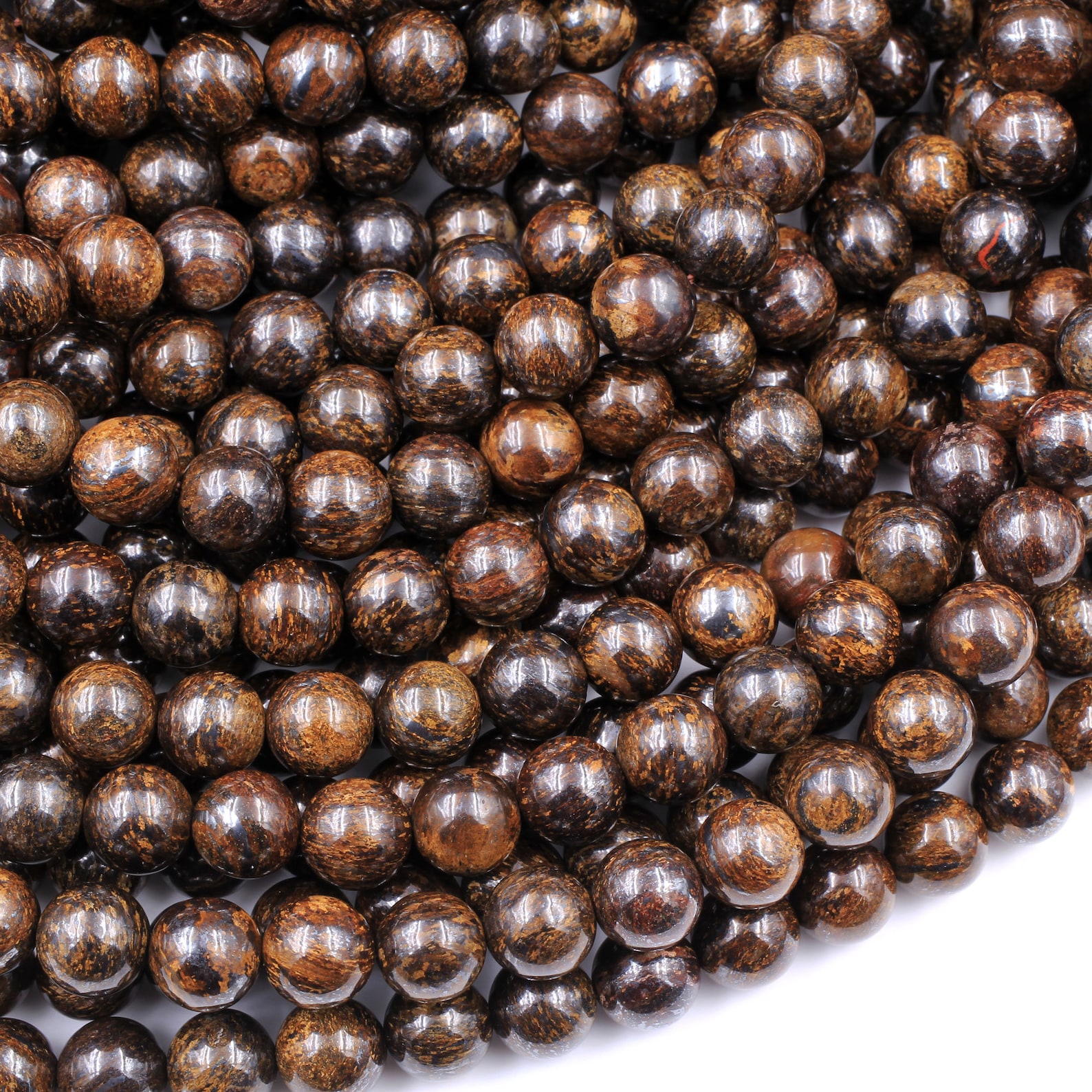 Brown Crystal Beads Natural Brown Bronzite Gemstone Beads 6mm Round - 58-62 Pieces Per Strand For Jewelry Making 6mm Round Natural Brown Beads For Jewelry Making - Foto 8