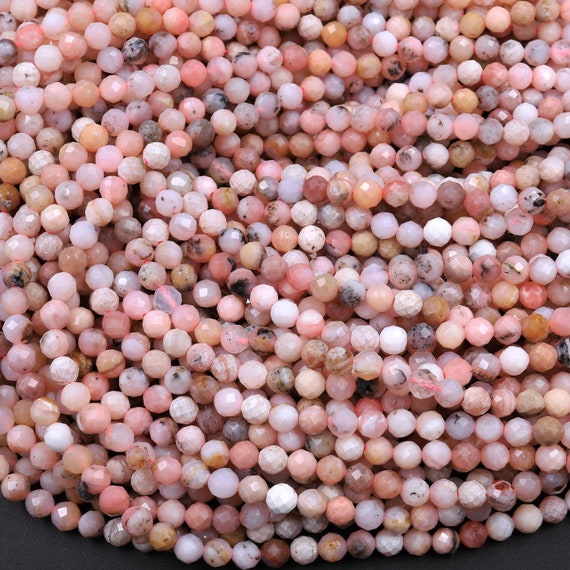 Natural Peruvian Pink Opal Beads, Round Tube, about 6x9mm, Length about  7.5” / 15”