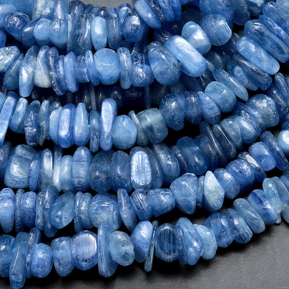 Natural Blue ite Smooth Rondelle 16 Beads 6-10mm Plain Rondelle Beads