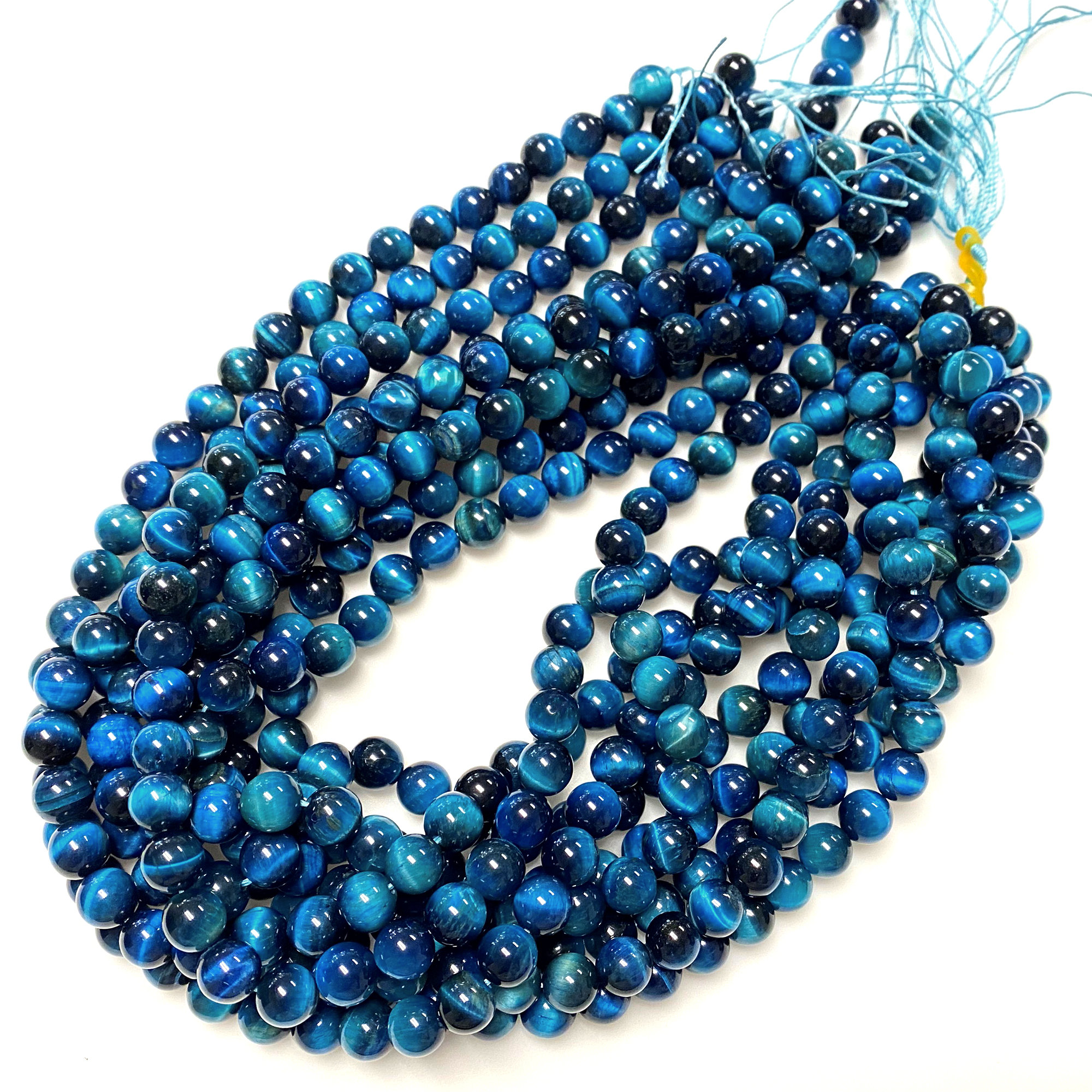 Jewelry Making DIY Blue Tiger Eye Round Gemstone Beads Strand 15"6-10mm 