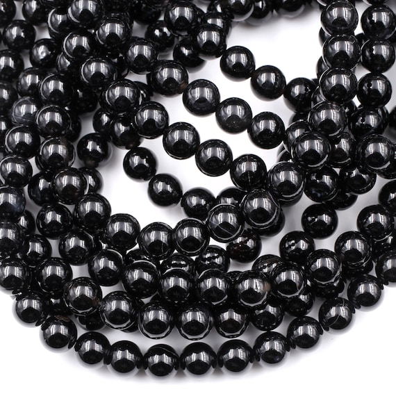 Natural black onyx beads clearance