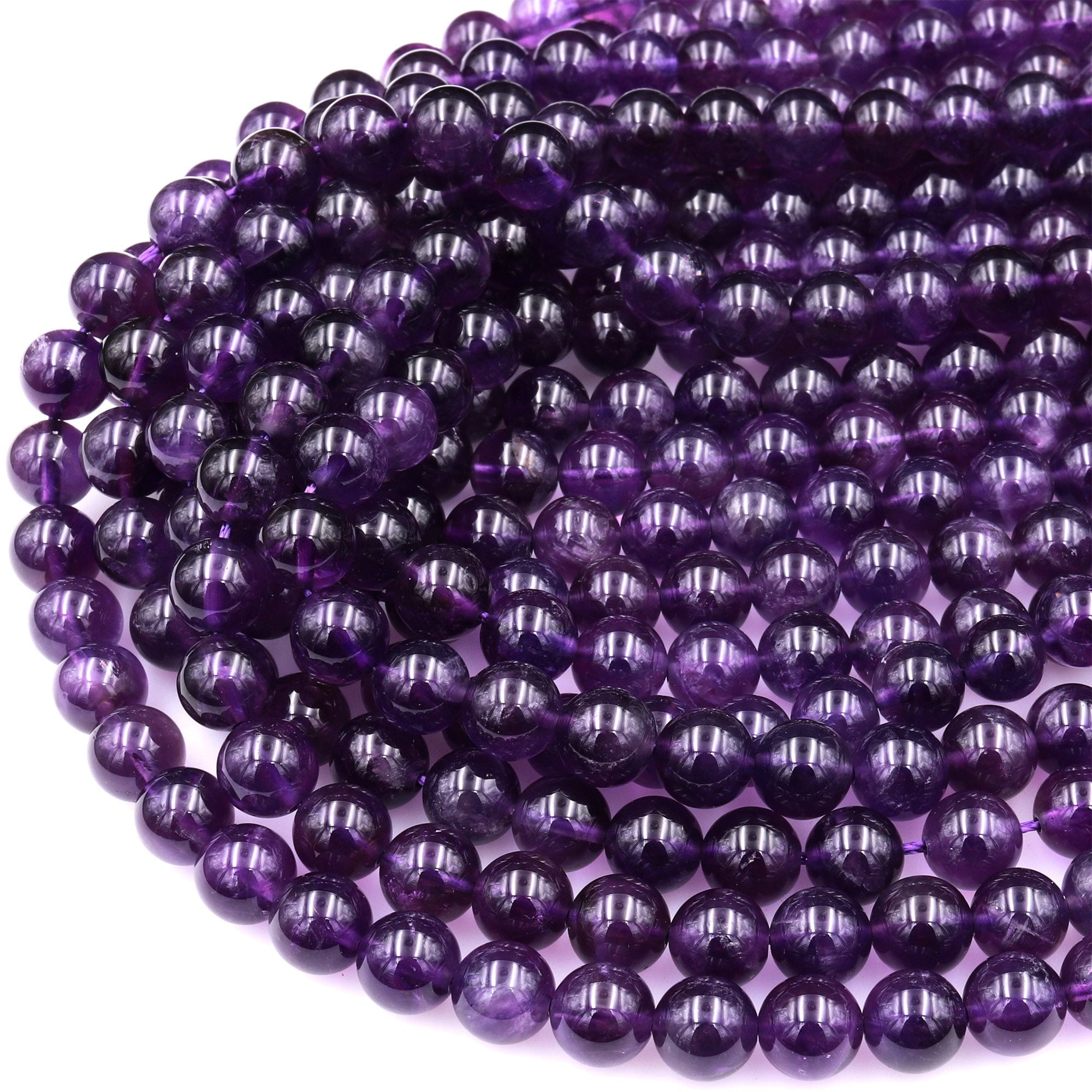 18pcs Tube 8x10 mm Rondelle Beads Amethyst AB – Kara's Beads