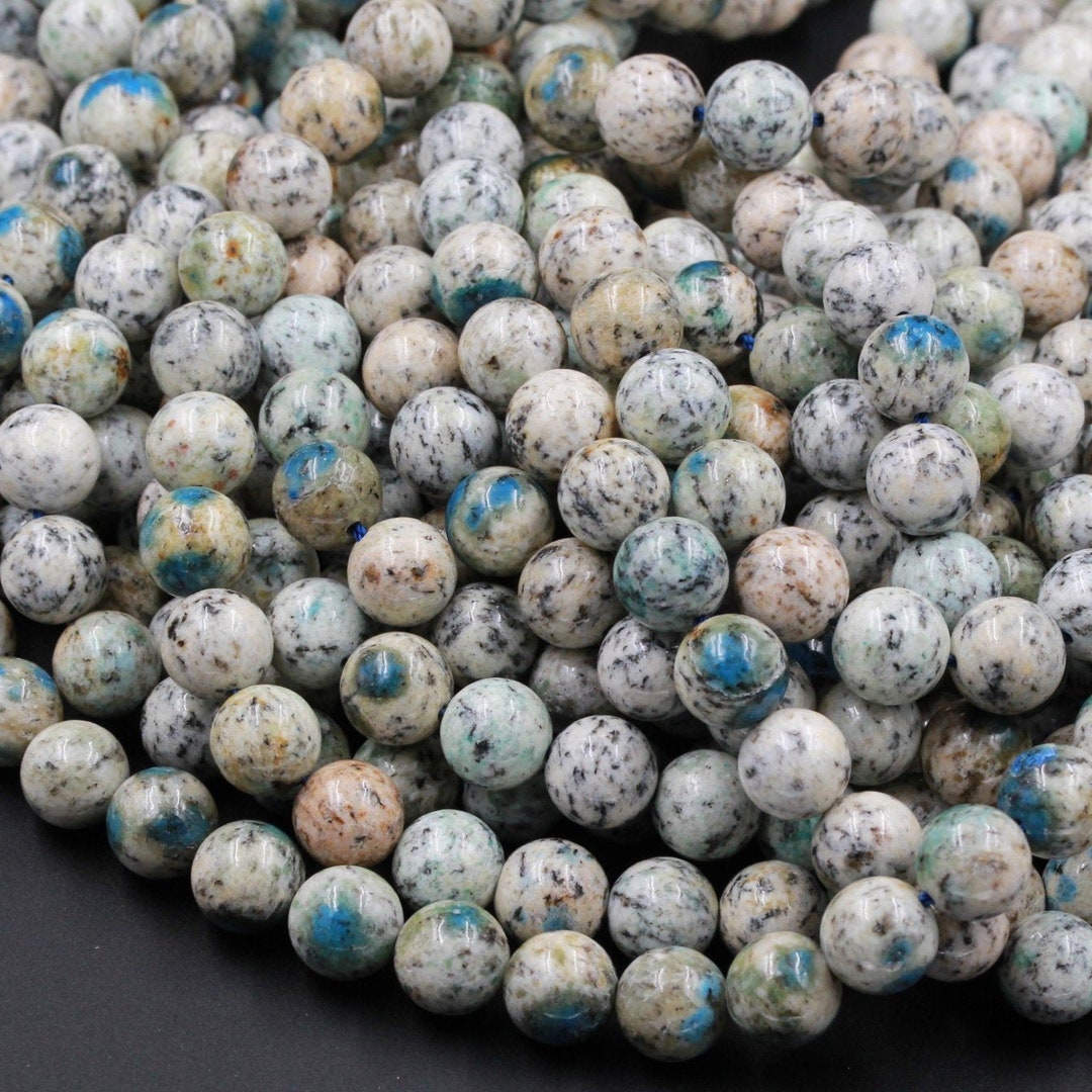 Rare K2 Beads 4mm 5mm 6mm 8mm 10mm 12mm Round Beads Natural Blue
