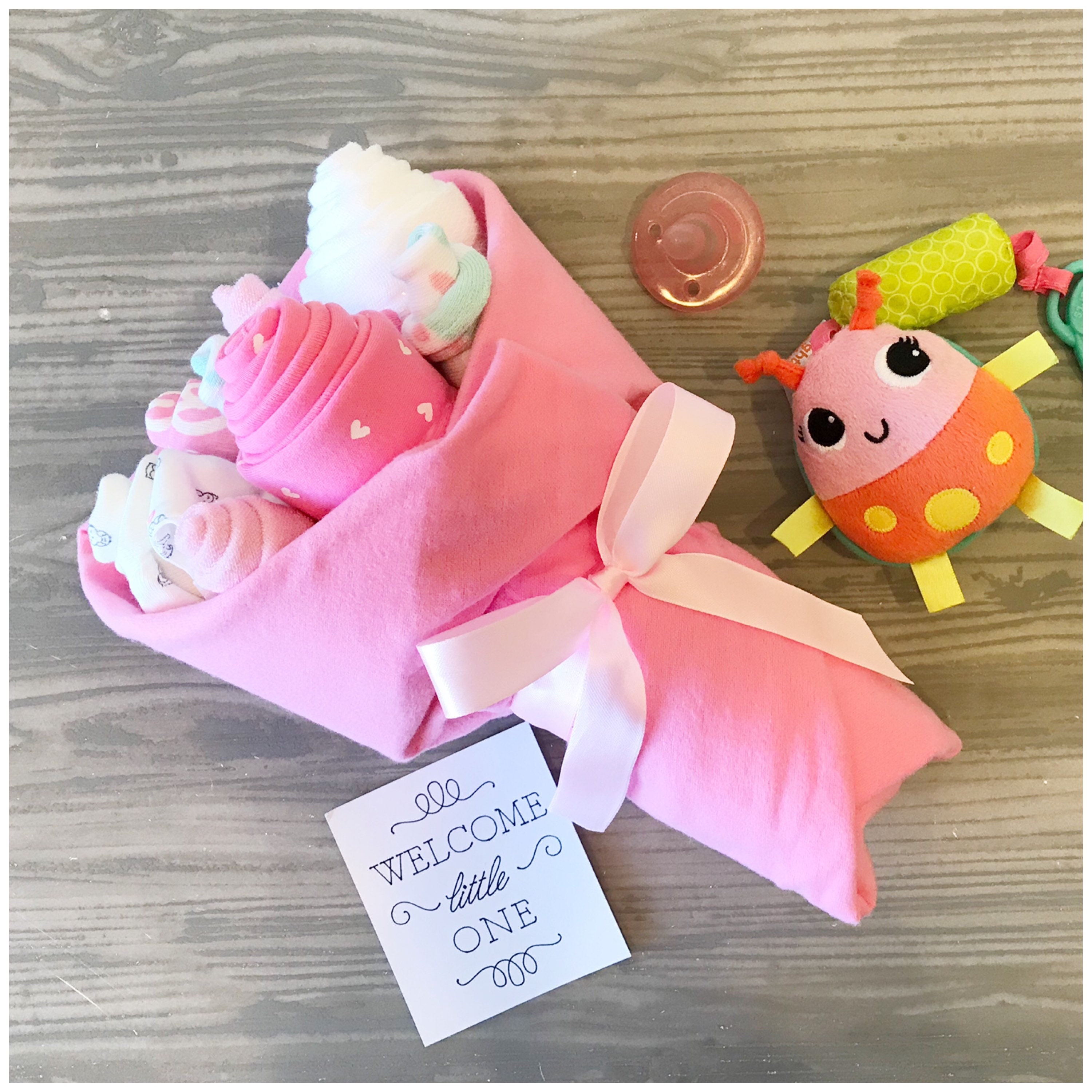 Cloth Diaper Baby Girl Gift Boquet Baby Girl Gift Etsy