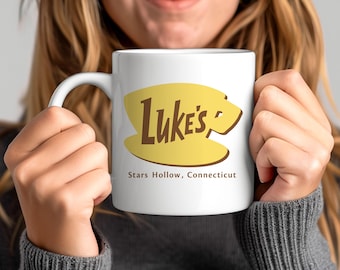 Luke's Diner Mug, Gilmore Girls Inspired Coffee Mug, Stars Hollow Mug, Cozy TV Show Gift, Coffee Lover Gift, Diner Mug, Book Lover Mug