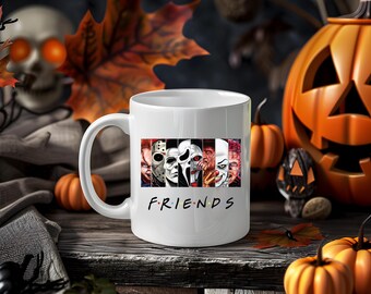 Horror Friends Mug – 80s Slasher Icons Mashup (11oz/15oz Ceramic)