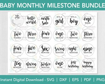Baby Milestone Discs Laser Cut Files | Newborn Photo Props (Digital Download)