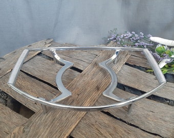 Casserole Cradle Corning Ware Silvertone / Trivet w/ Textured Handles P-11-M1 fits 1 qt 1.5 qt and 1.75 qt - Pyrex Corningware Cookware