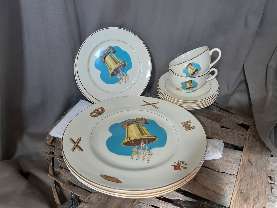 Military Themed Dinner Plates Cups and Saucers & Dessert Etsy