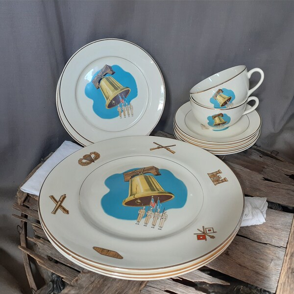 Usmc Dinner Plates Etsy