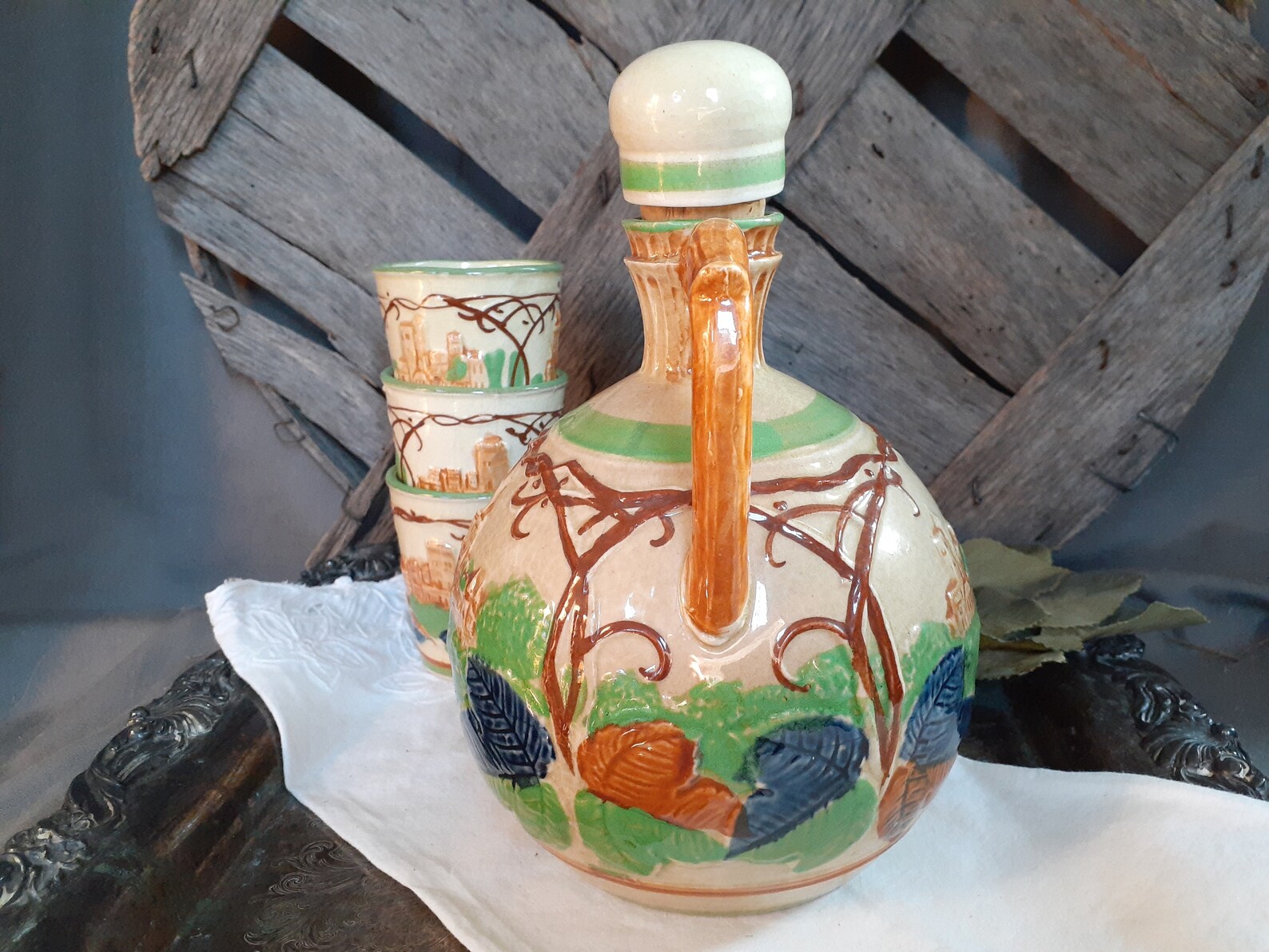 Vintage Tashiro Shoten Japan Decanter Set feat. Castles Etsy