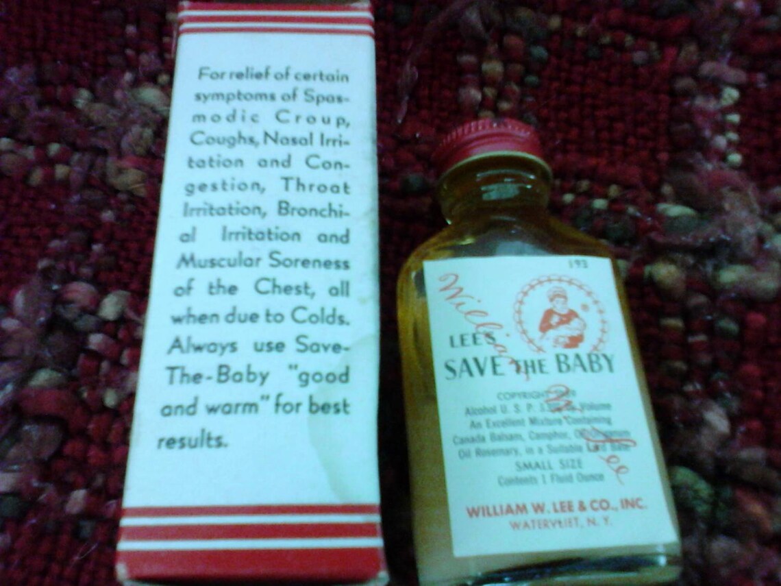 Lee's Save The Baby Medicine in Bottle and original box Etsy