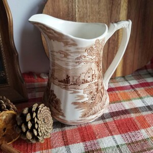 Vintage Pitcher Alfred Meakin Tintern Brown  - English Country, Traditional,  Cottage Core Decor c1930s-50s