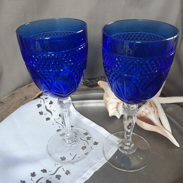 Sapphire Wine Glass Etsy