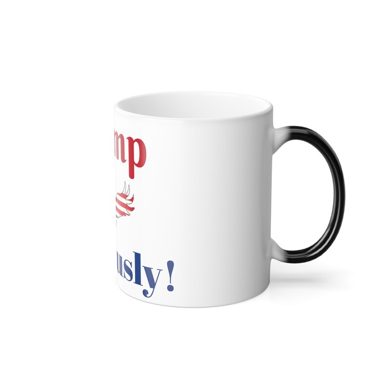 Maga Color Morphing Mug, 11oz Trump Obviously With American Flag Eagle