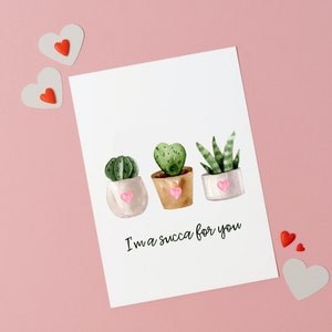Jolie carte de Saint-Valentin, carte d'anniversaire drôle, carte pour amoureux des plantes, carte pour femme, carte pour mari, Saint-Valentin