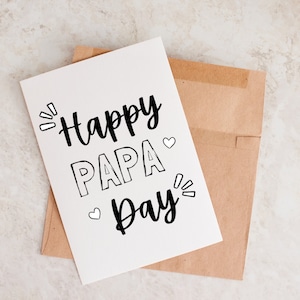 Happy Papa Day, Card For Papa On Father's Day, Unique Father's Day Card, Gift For Papa, Papa Card, Father's Day