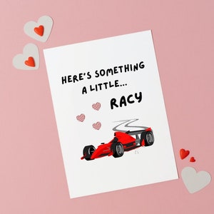 Raceauto Valentijnskaart, racewenskaart, auto Valentijnskaart, kaart voor echtgenoot, kaart voor vriend, grappige valentijnskaart