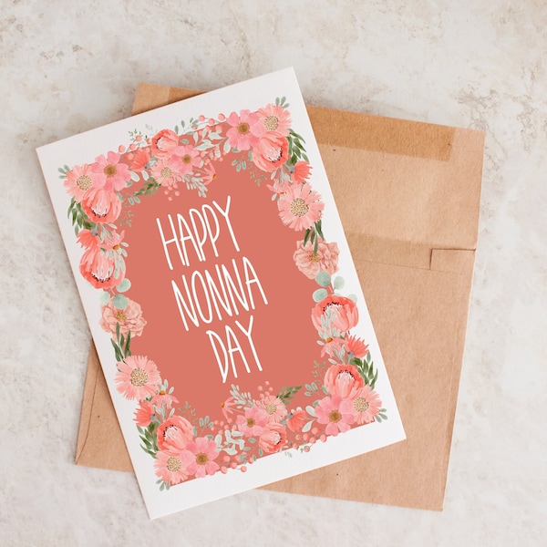 Happy Nonna Day, Nonna Card, Gift for Nonna, Nonna Mother's Day Card, Card For Grandmother, Nonna Birthday