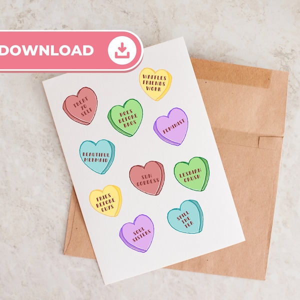Instant Download, Galentine's Day Card, Galentine's Quotes, Friends Valentine's Card, Funny Galentine's Card, Best Friend Card, Digital
