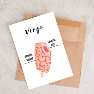 Jungfrau Geburtstagskarte, Jungfrau Geschenk, Jungfrau Print, Horoskop Geschenk, Karte für Jungfrau, Sternzeichen Karte, lustige Geburtstagskarte, Jungfrau