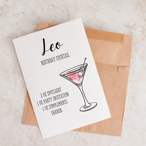 Carte d'anniversaire Lion du zodiaque, carte d'anniversaire unique, carte d'anniversaire Lion drôle, carte pour Lion, anniversaire astrologie, cadeau astrologie, Lion