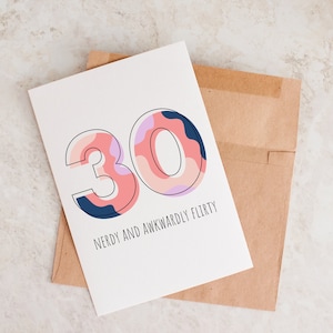 Carte 30e anniversaire, carte 30e anniversaire drôle, carte d'anniversaire pour un ami, 30e anniversaire, 30e anniversaire, carte pour les 30e