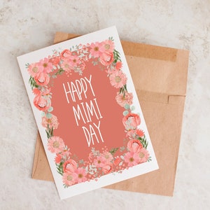 Fijne Mimi-dag, kaart voor Mimi op Moederdag, cadeau voor Mimi, Mimi-moederdagcadeau