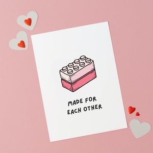Hechos el uno para el otro, tarjeta de aniversario, tarjeta para aniversario, tarjeta para él, tarjeta para ella, regalo de aniversario