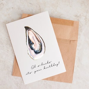 Funny Birthday Card, Nautical Birthday Card, Oyster Birthday Card, Ocean Theme Birthday Card